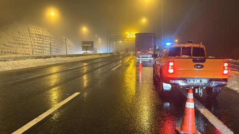 Bolu dağındaki makas nedeniyle nakliye kesinti