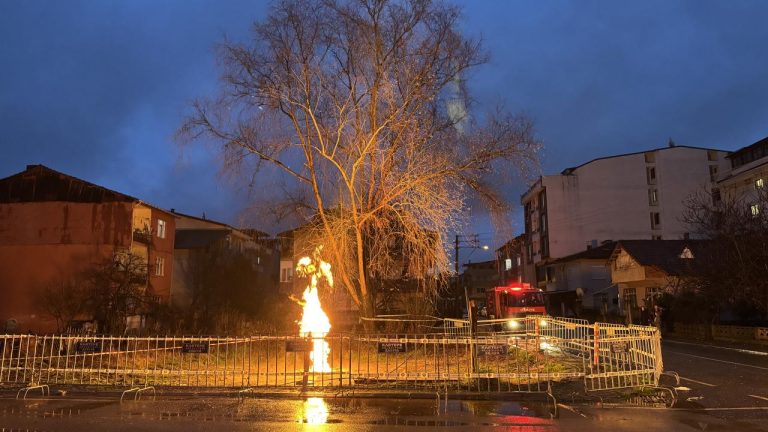 Metan gazı, Kocaeli'de yerdeki anket sırasında çıktı