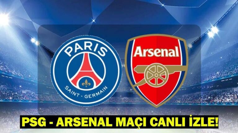 PSG – Arsenal maçı TRT 1 Canlı- HD kesintisiz ve şifresiz izle ekranı