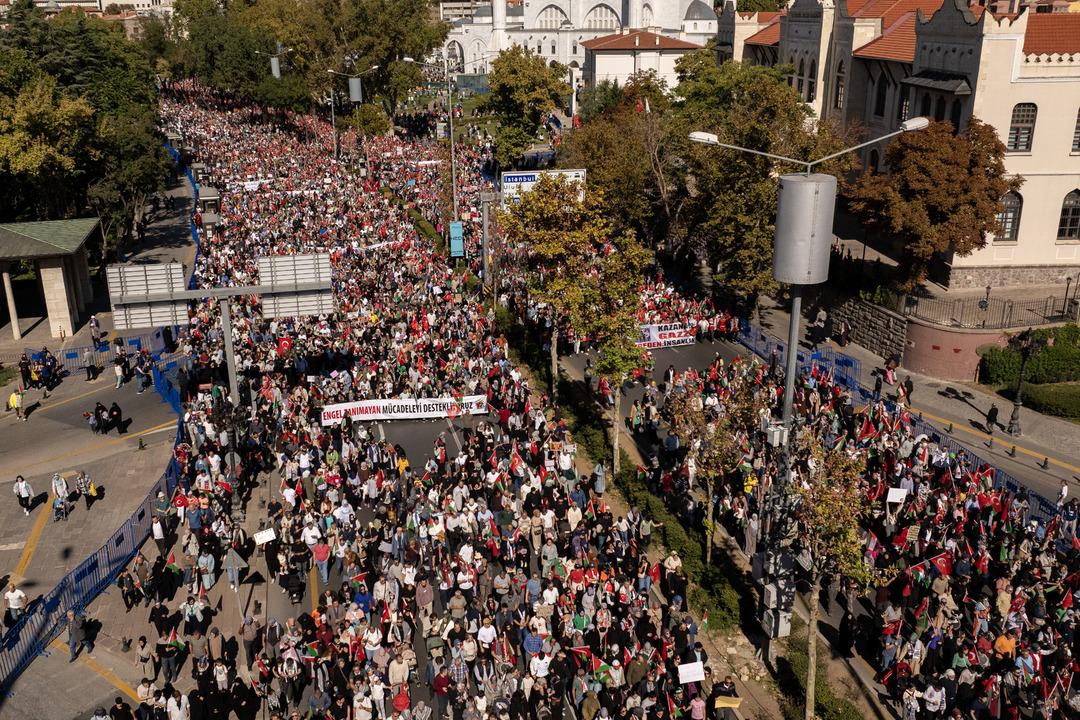 Türkiye'nin Gazze Di Gazza Mart ayının 81 Eyaleti: Binlerce insan Filistin 3 İçin Bir araya geldi