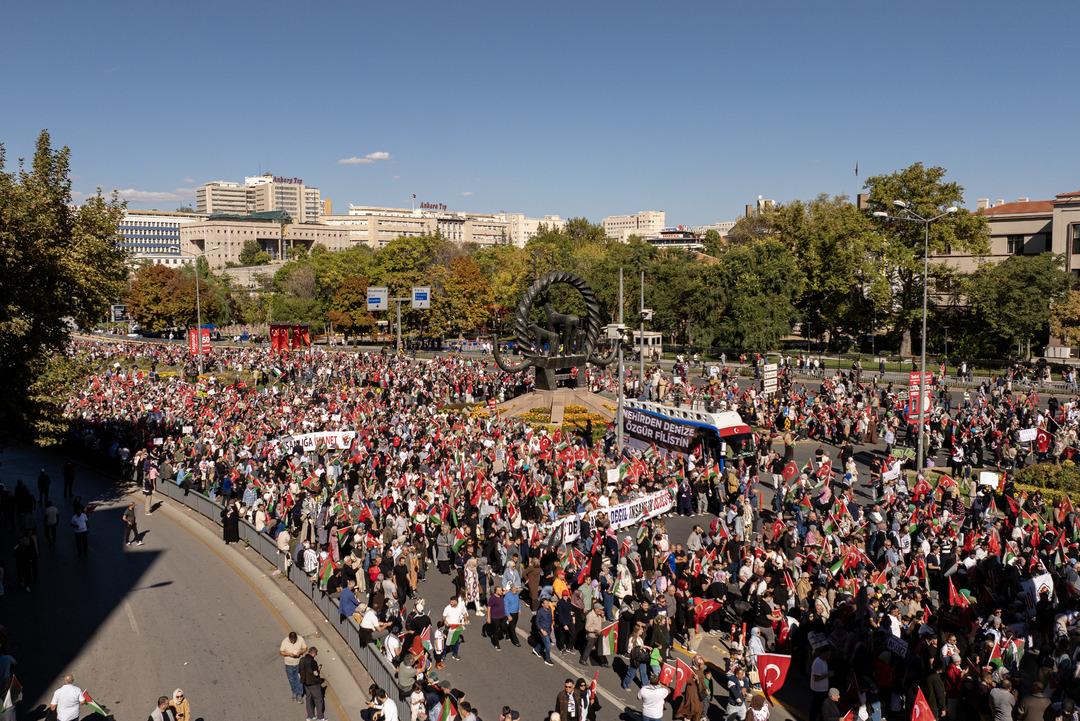 Türkiye Destek Yürüyüşünde Gazze'nin 81 Eyaleti: Binlerce Kişi Filistin 10 için Bir araya geldi